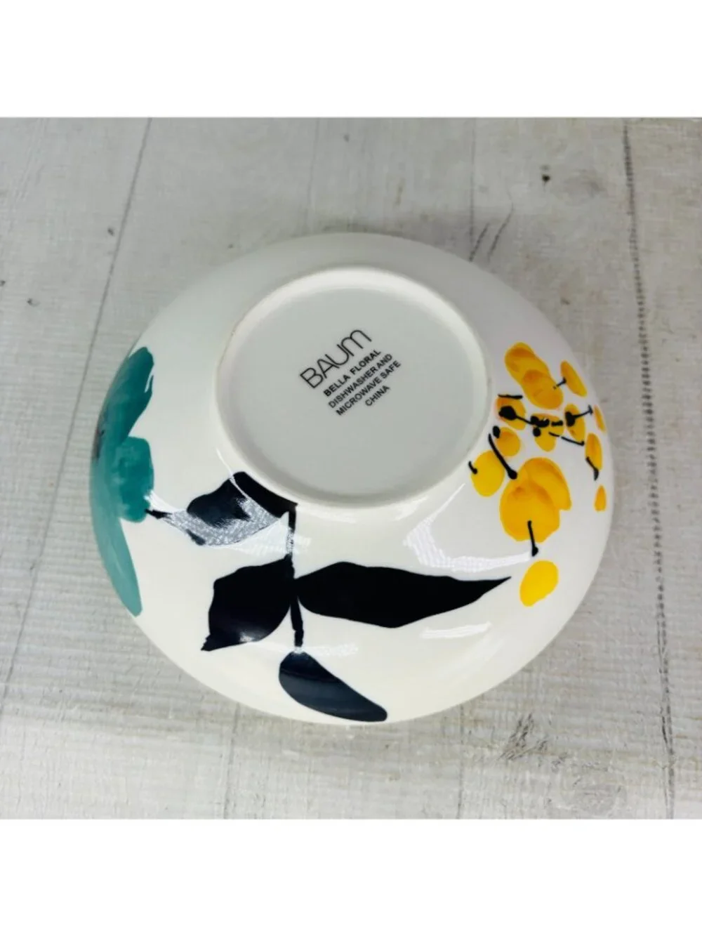Baum Brothers BELLA FLORAL Turquoise Yellow Floral 8